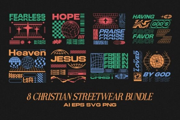 CHRISTIAN STREETWEAR T-SHIRT BUNDLE: Graphics for T-Shirt Designs
