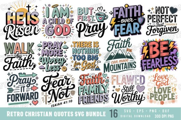 Christian SVG Bundle: Perfect for T-Shirt Designs and Graphics