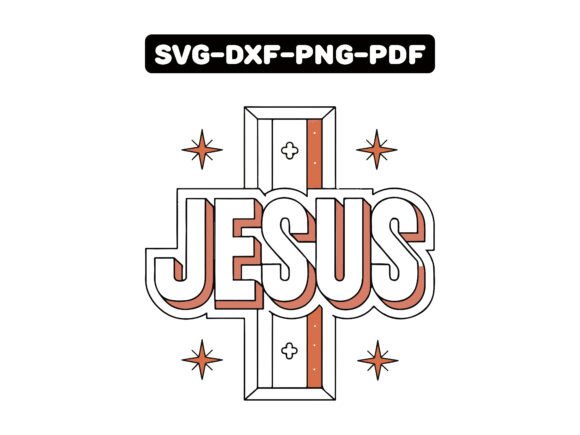 Jesus Cross Typography T-shirt Design: A Versatile Graphic Asset