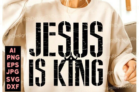 Jesus is King Png Design: A Must-Have for Christian T-Shirt Designs