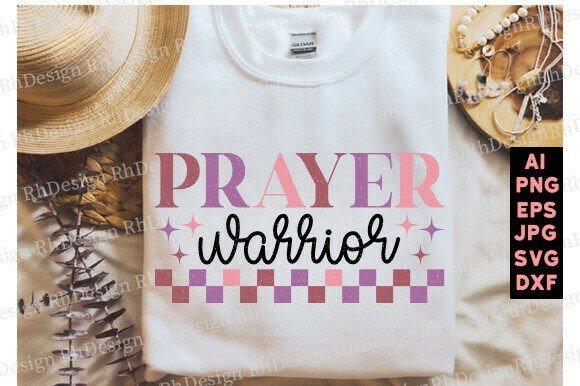 Prayer Warrior Christian PNG for T-Shirt Designs & Graphics