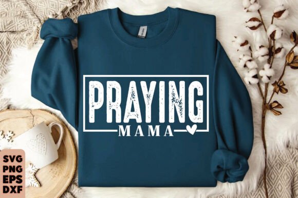 Praying God Faith Christian Varsity PNG for T-Shirt Designs