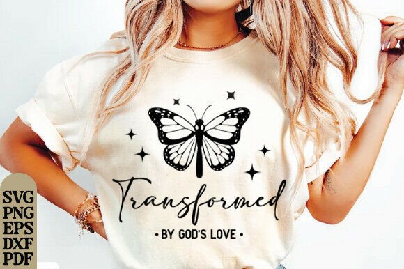Transformed Butterfly SVG, Christian SVG: Perfect for T-Shirt Designs and Graphics