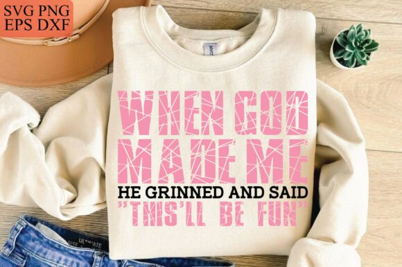 When God Made Me Svg: A Versatile Graphic for T-Shirt Designs